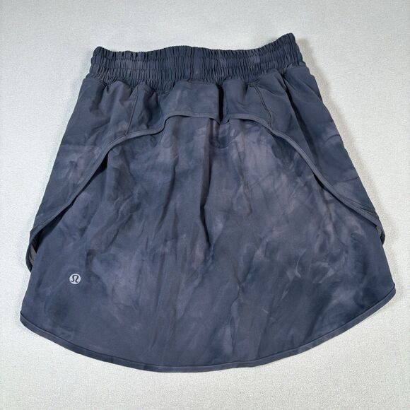 Lululemon Hotty Hot High-Rise Skort Diamond Dye Pitch Graphite Grey Sz 4 Tennis - Picture 3 of 7